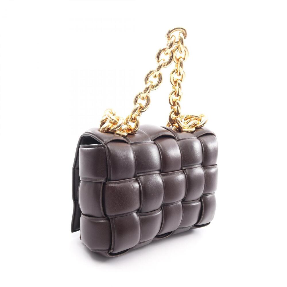 Bottega Veneta Shoulder Chain Leather Cassette Brown Bag The Brown